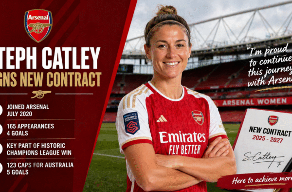 ChatGPT Image Apr 29 2026 09 59 46 PM Arsenal Defender Steph Catley Signs New Contract