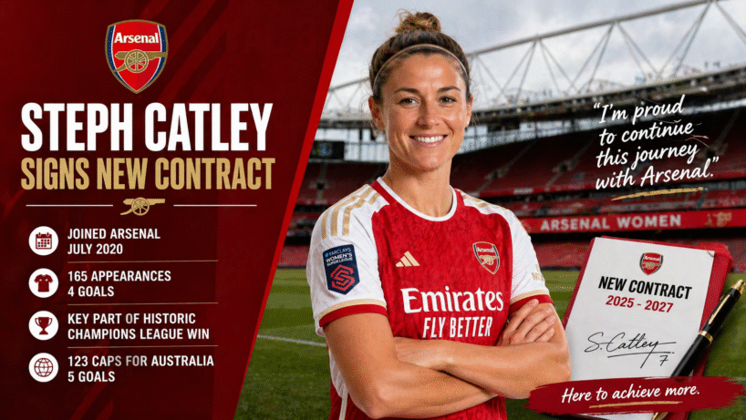 ChatGPT Image Apr 29 2026 09 59 46 PM Arsenal Defender Steph Catley Signs New Contract