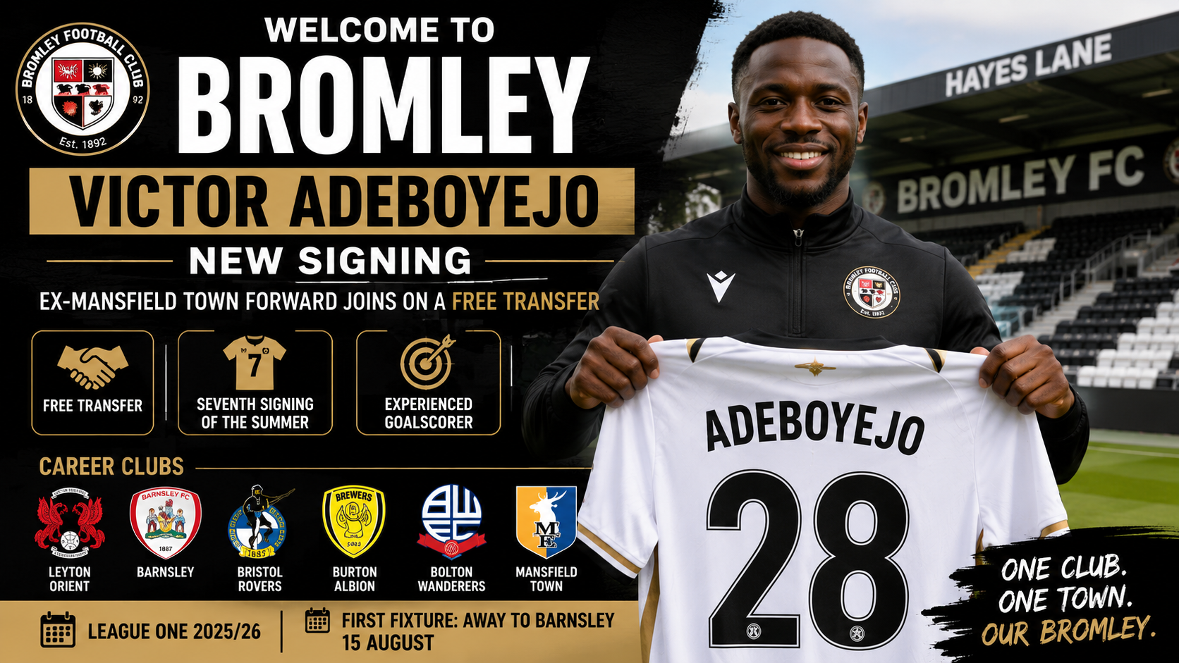 ChatGPT Image Jul 14 2026 09 05 25 PM Bromley Confirm Adeboyejo Transfer from Mansfield