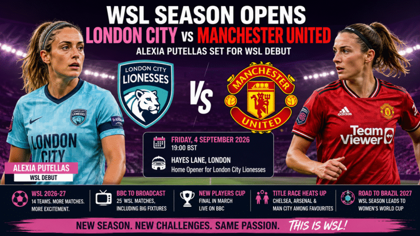 ChatGPT Image Jul 31 2026 05 44 30 PM Women's Super League Begins with London City vs Man Utd