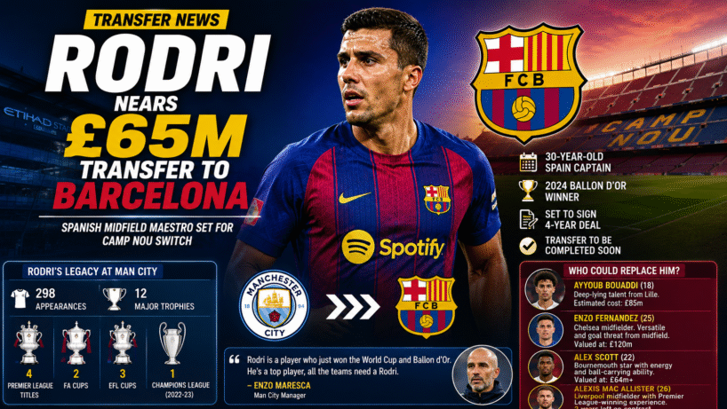 Aug 17 2026 09 31 20 PM Man City Star Rodri Nears £65m Transfer to Barcelona