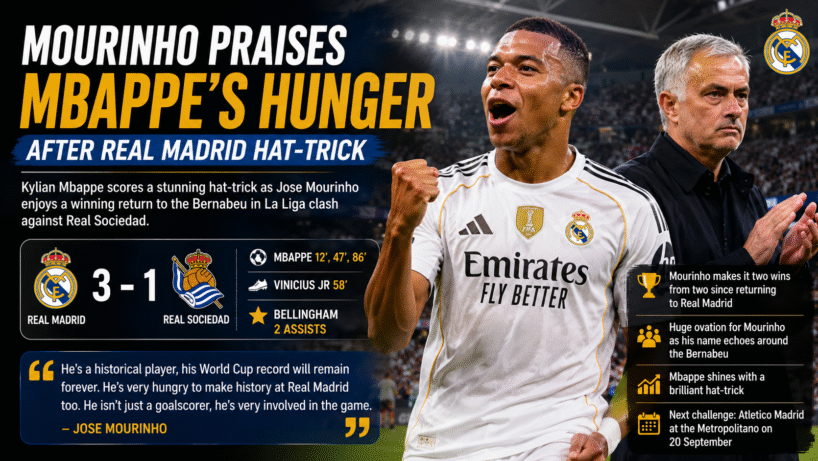 ChatGPT Image Aug 27 2026 09 31 34 PM Hat-Trick Hero Mbappe Eyes Real Madrid History