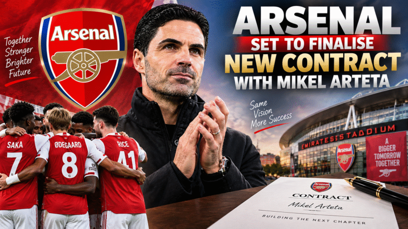 ChatGPT Image Sep 11 2026 10 12 52 PM Arsenal Set to Finalise New Contract with Mikel Arteta