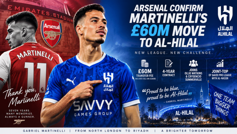 ChatGPT Image Sep 4 2026 10 54 58 PM Arsenal Confirm Martinelli's £60m Move to Al-Hilal