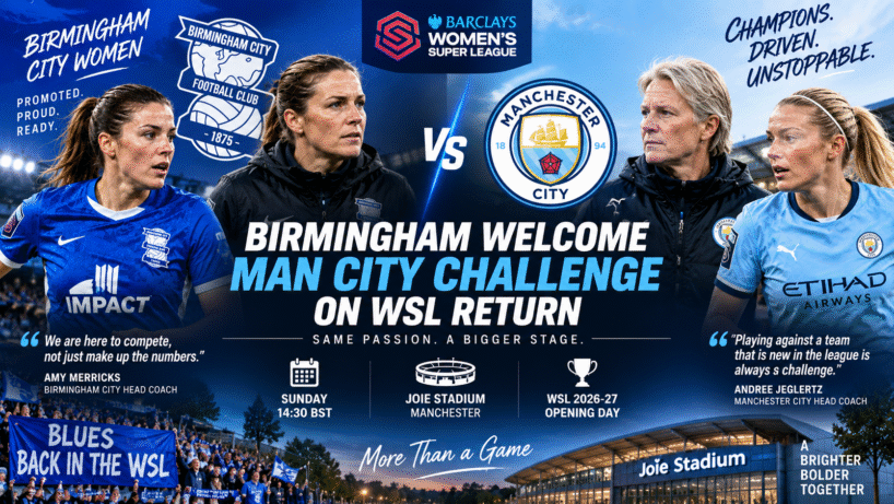 ChatGPT Image Sep 5 2026 10 21 12 PM Birmingham Welcome Man City Challenge on WSL Return